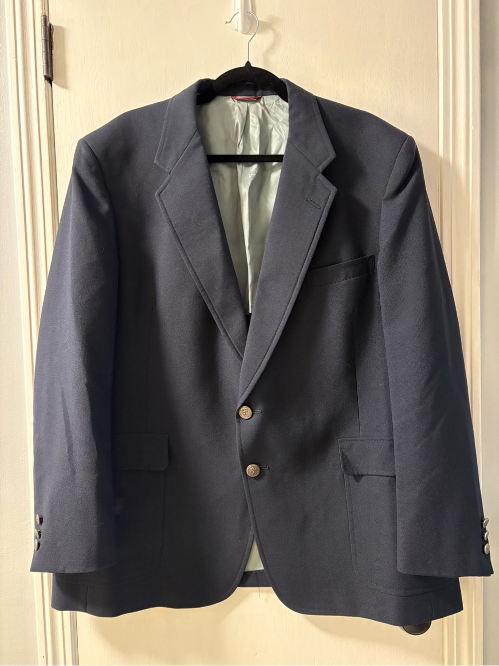 Men's Navy Two-Button Blazer - Classic Sport Coat